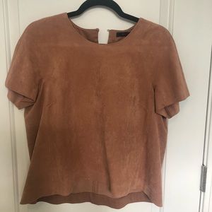 BCBG Maxazria suede blouse size M